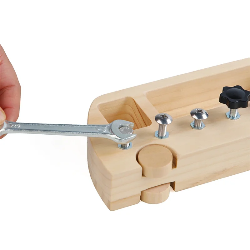 Ayuda para la enseñanza Bus ocupado Entrenamiento de coordinación mano-ojo en educación temprana Tornillo de mesa de trabajo