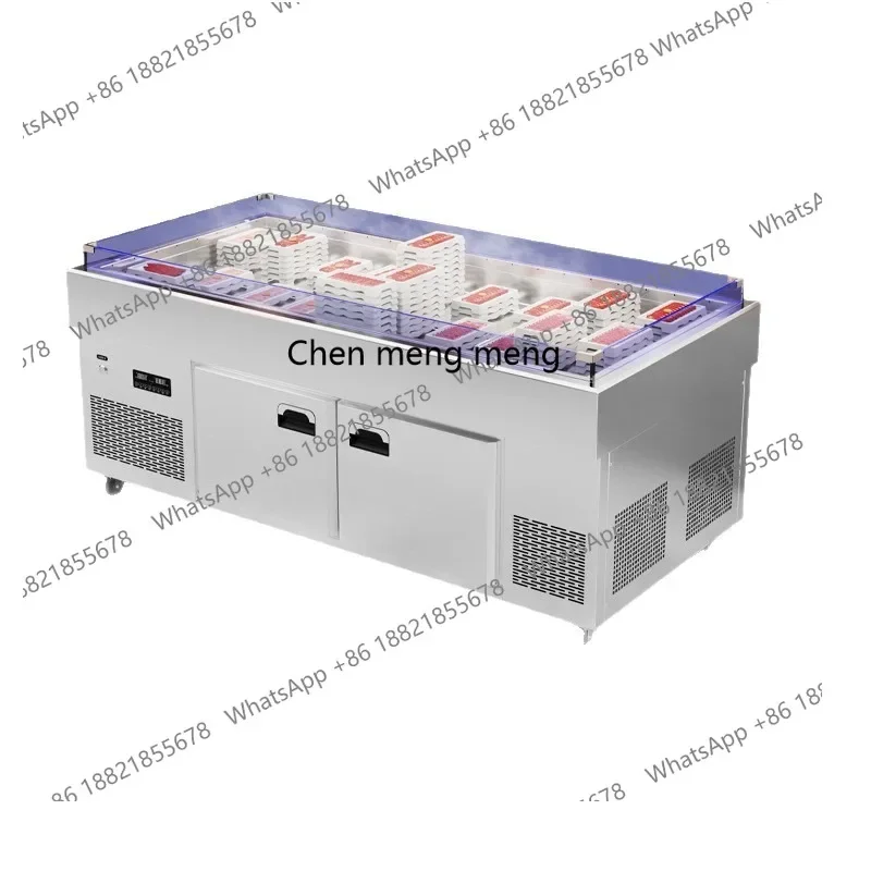 A07 Hot pot ice table display cabinet Refrigerated commercial freezer Hotel spray chilling table
