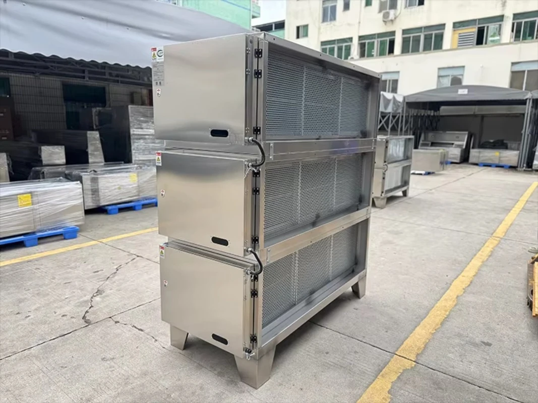 Wholesale 8000-12000m³/h  Purifier Heavy-Duty Electrostatic Air Cleaner with Smart Power Pack for Commercial Kitchen