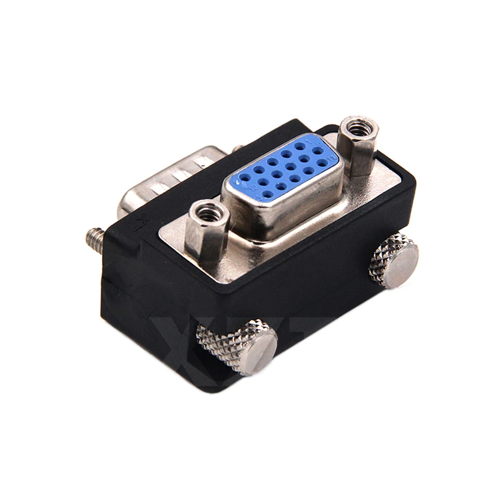 90-градусный прямоугольный адаптер VGA SVGA «папа» к VGA 15-контактному «мама» для монитора для ПК, ноутбука, ТВ