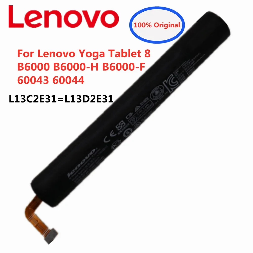 

New Original Tablet Battery L13D2E31 L13C2E31 For Lenovo Yoga Tablet 8 Tab 8 B6000 B6000-H B6000-F 60044 60043 6000mAh Bateria