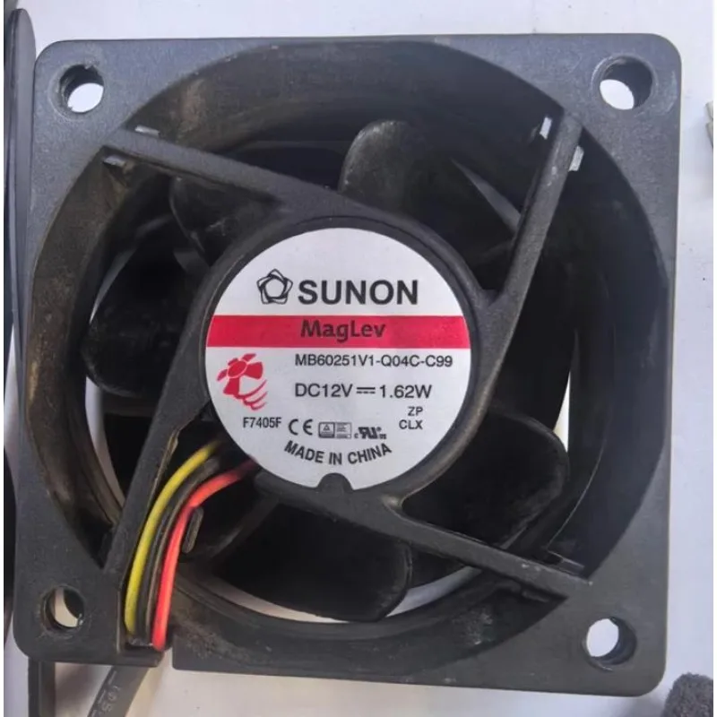 New Cooler Fan for SUNON MB60251V1-Q24C-C99 6025 DC12V 1.62W 6cm Cooling Fan 60*60*25MM