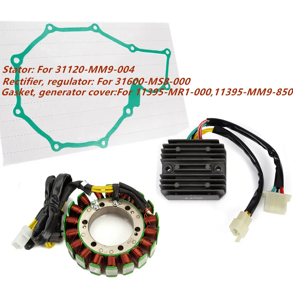 Stator Coil Regulator Rectifier Gasket For Honda XRV650 XRV 650 Africa Twin RD03 1988-1989