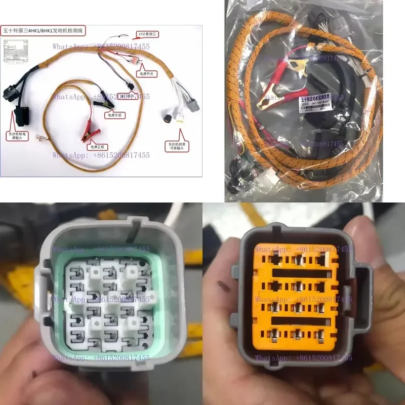 for Excavator Accessories 4HK1 6HK1 Engine Start Test Harness