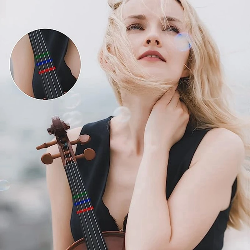 5Piece Violin Tape Fingerboard Violin Finger Tape For Beginners Fretboard Orchestral Instruments (5 Colors)