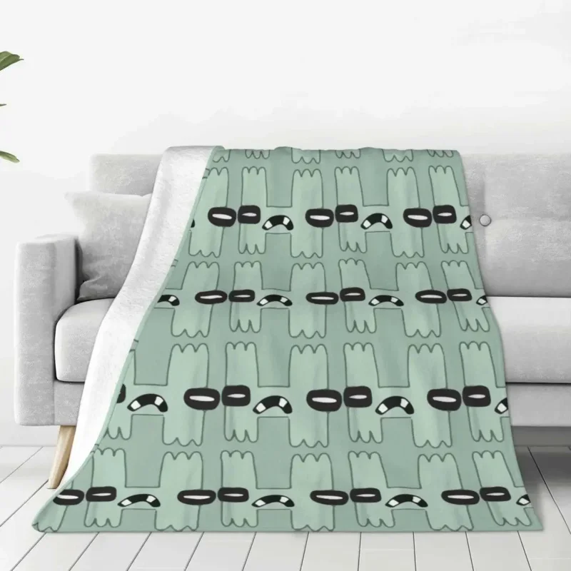 H Villain Letter alphabet lore H Flannel Funny Soft Throw Blanket for Home Restaurant Autumn