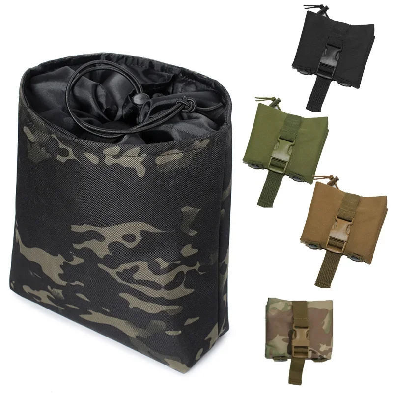 

Folding Tactical Molle Magazine Dump Drop Pouch Foldable Utility Recovery Mag Holster Hunting Airsoft Gun Ammo EDC Bag