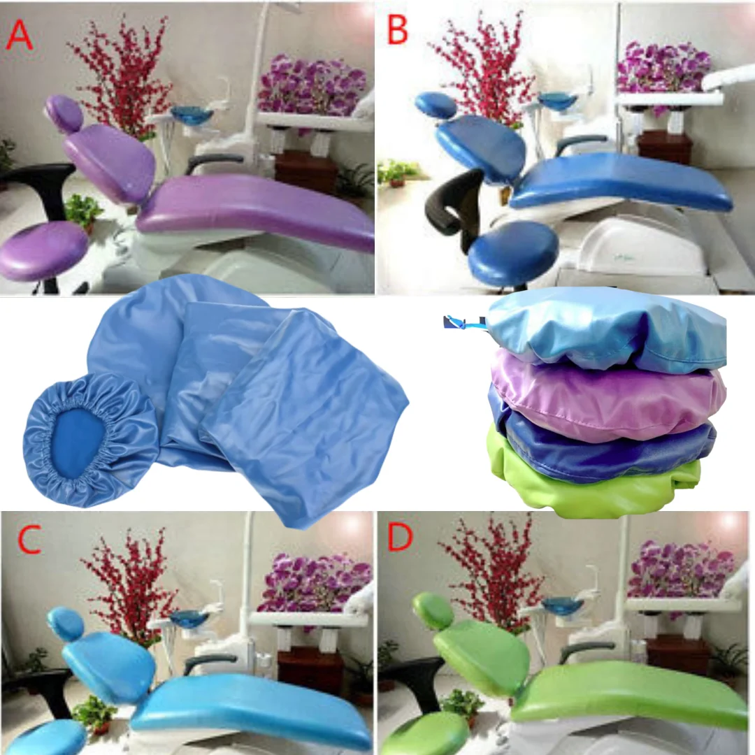 Dental Unit Chair Dentist PU Stool Covers Head Cushion Backrest Sleeve Waterproof