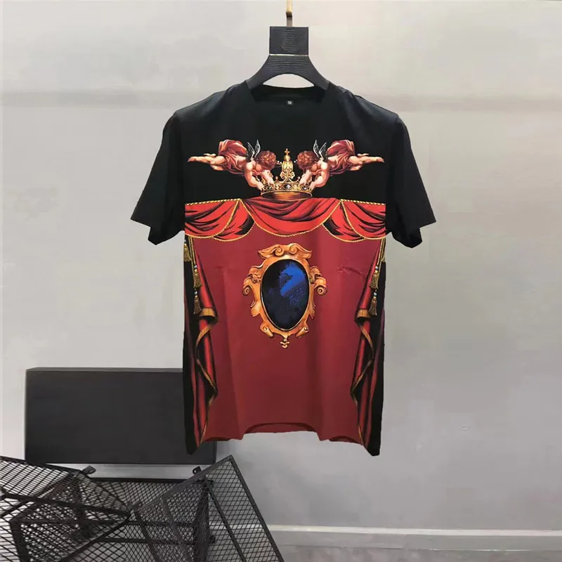 Europe and the United States menswearsummer new Short sleeve Round neck Angel baby print Fashion T-shirt XXXL
