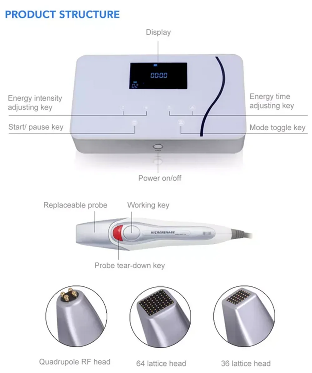 Máquina fracionária portátil do RF, radiofrequência, face lift, pele que aperta, remoção do enrugamento, sacos do olho, pontos, remove, novo, 2022