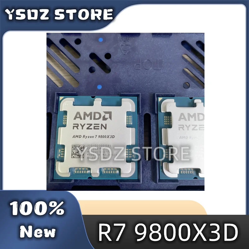 1PCS/LOT AMD R7 9800X3D Ryzen 7 9800X3D Processor 8C/16T 120W up to 5.2 GHz, L3=96M 100-100001084 Socket AM5 but without cool