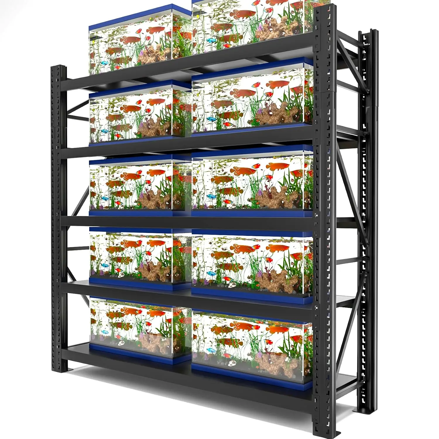 Heavy Duty Metal Shelving 5-Tier Adjustable Rack 8000lbs Industrial Garage Storage Organizer 23.6x78.7x98.4in, Customized
