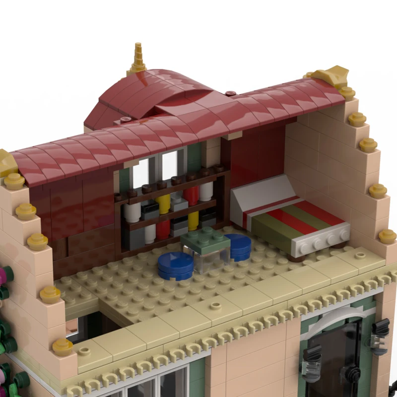 2720 PCS 모듈식 건축 카페 V2 - 세트 10362 MOC의 개조, 맞춤형 모듈식 블록 DIY 소년 축제 장난감 선물