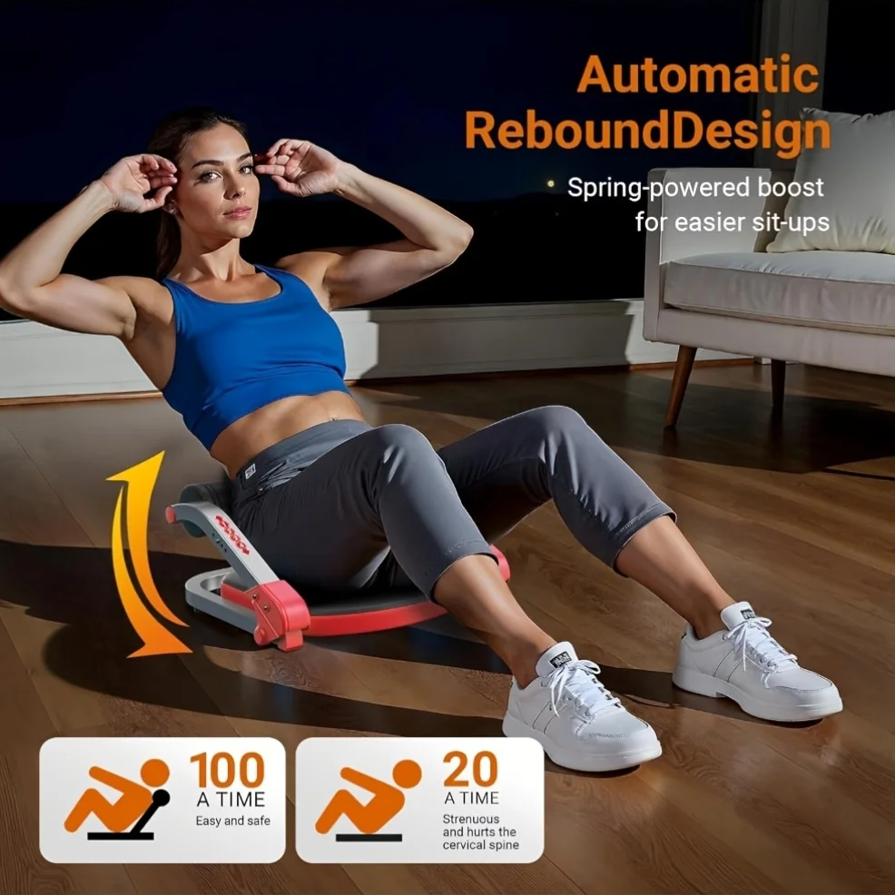 Multifunctional Foldable Sit Up Trainer 4 Level Adjustable Abdominal Machine Waist Slimming Home Core Workout Fitness Gear