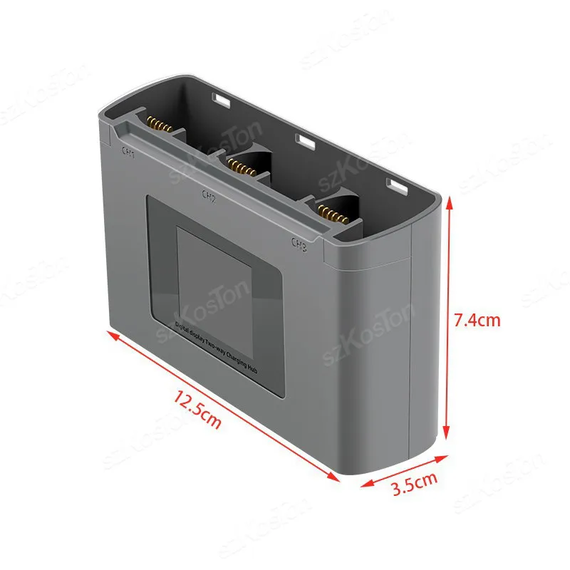 3-Way Battery Charger Hub For DJI Mini 4K/Mini 2/Mini 2 SE Batteries Colorful Screen Digital Display USB Battery Charge