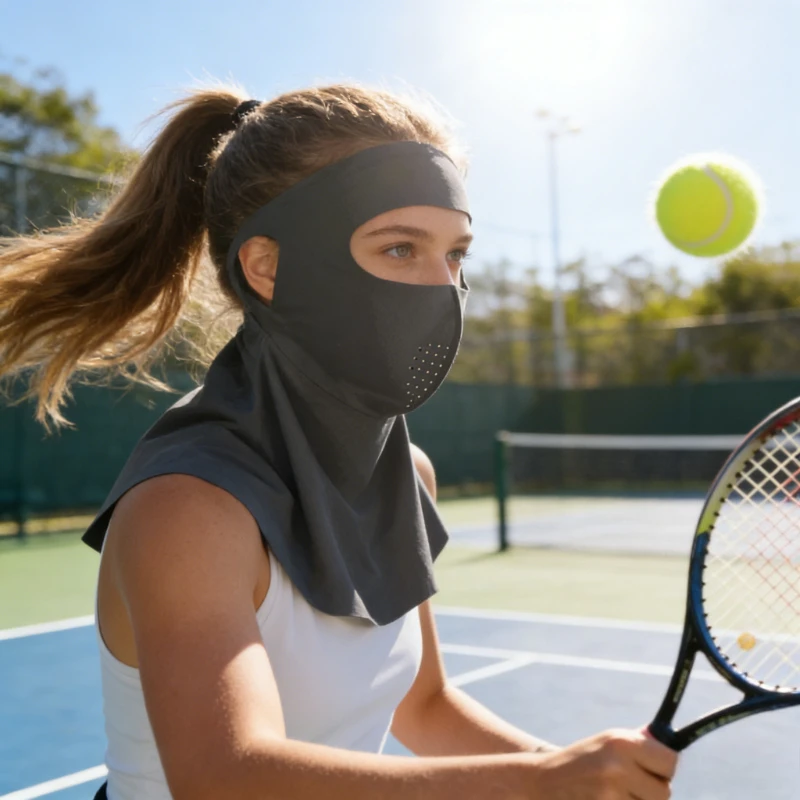 

Солнцезащитная маска для лица Gini, женская защита от УФ-излучения, летняя защита шеи из ледяного шелка, дышащая для использования на улице