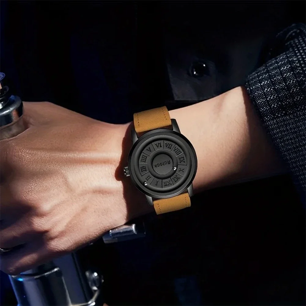 

Кварцевые часы с магнитной левитацией, модные повседневные спортивные наручные часы с римским циферблатом, мужские аксессуары, подарочные часы Reloj Hombre без коробки