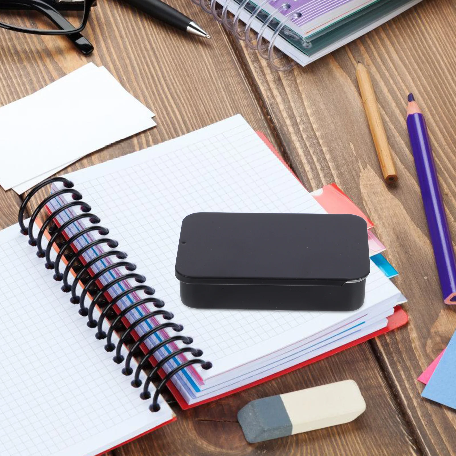

Metal Business Card Case Flosser Dispenser Black Holder Storage Boxes Aluminum Alloy Id