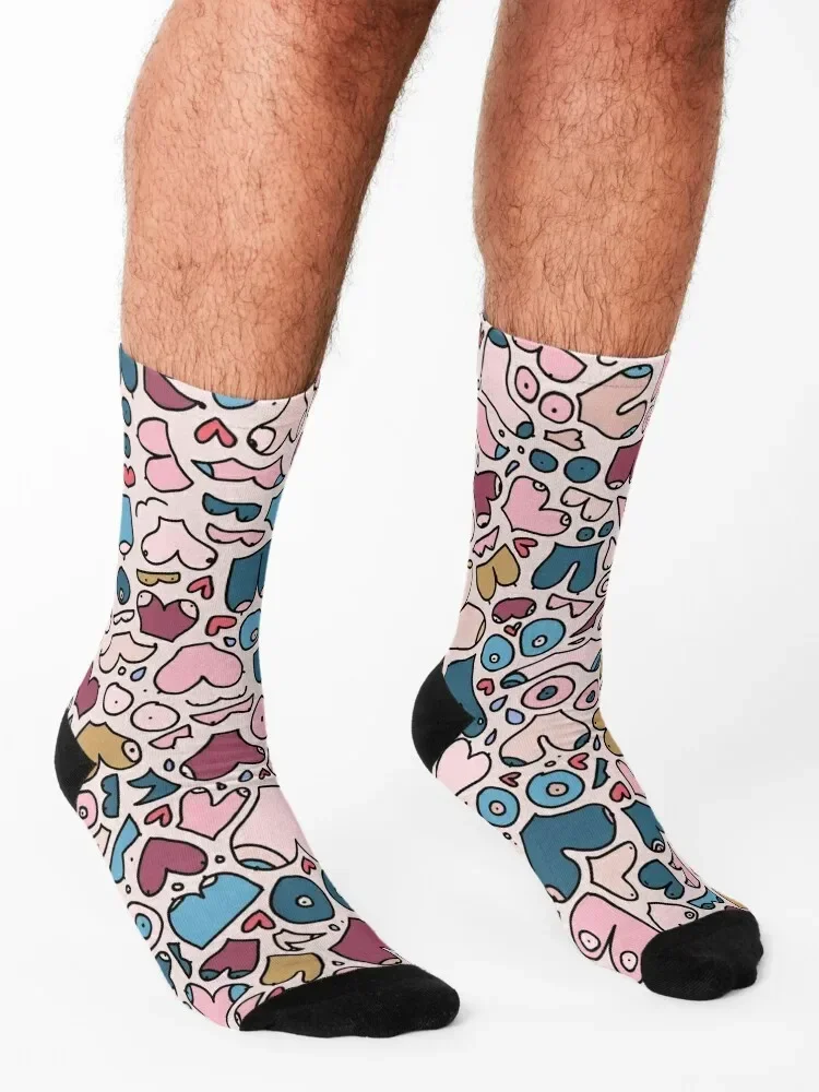 modern tit pattern Socks Sports Crossfit Heating sock set Boy Child Socks Women's