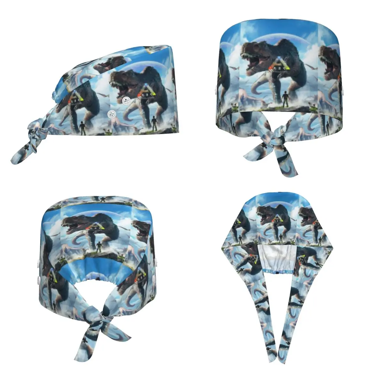 Idée cadeau : Casquette de travail Ark Survival Evolved, bonnet chirurgical unisexe réglable pour infirmières et dentistes