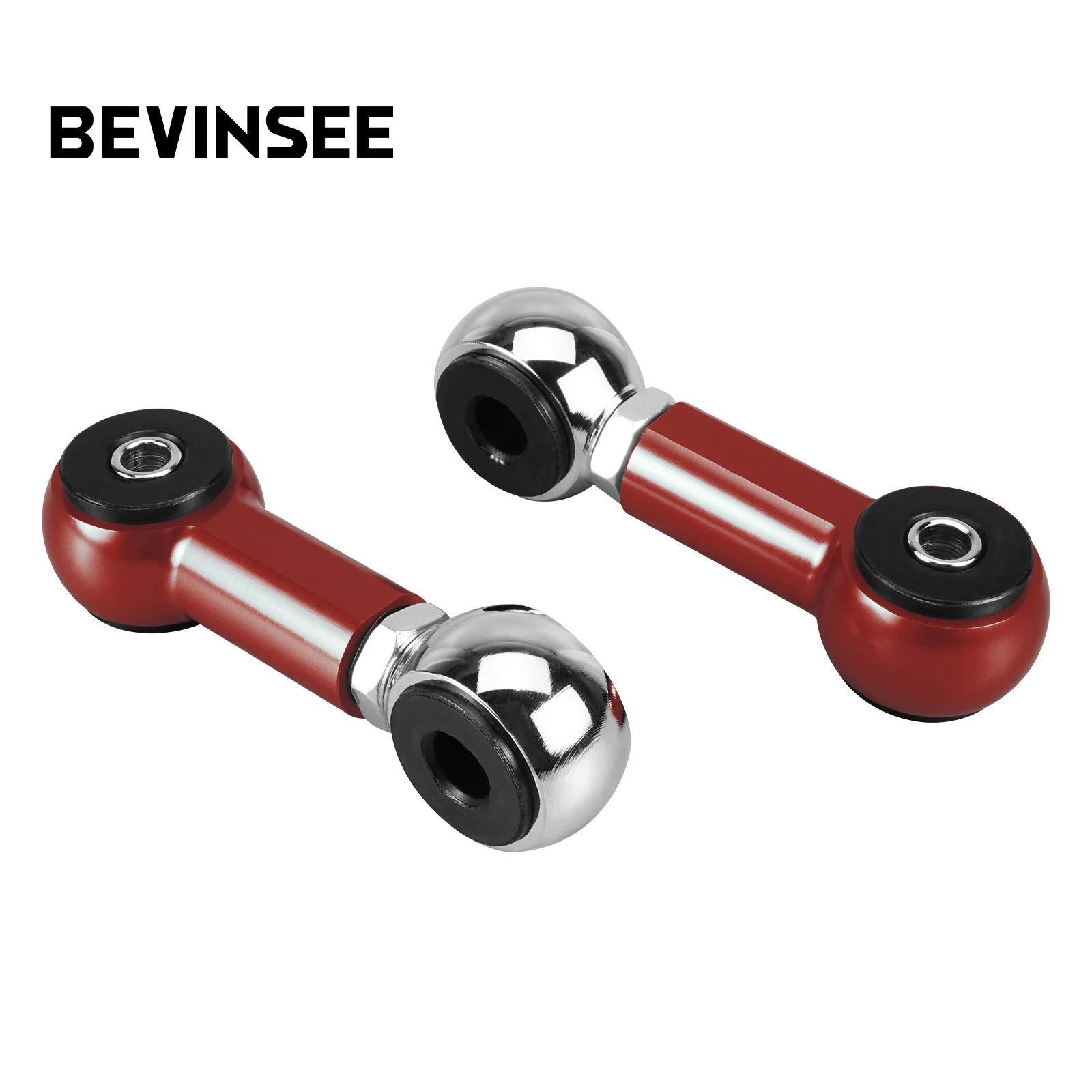 BEVINSEE Adjustable Rear Sway Bar Endlink Kit for BMW E46 1999-2006 Replace for 33551094619 33552283743 33-55-2-282-182