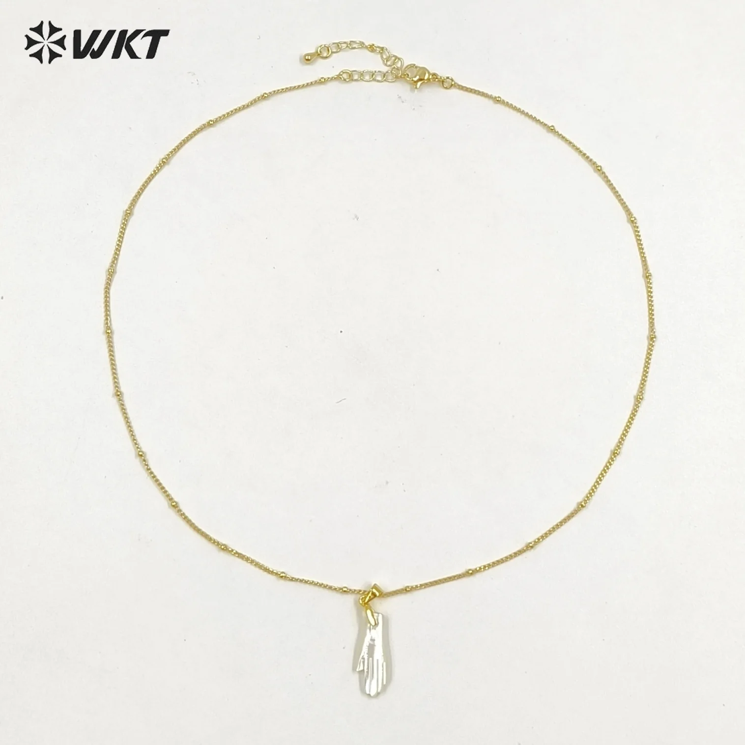 

WT-JN395 5PCS Natural Shell 18+2inch Popular Necklace With 18k Real Gold Plated For Friends Anniversary Jewelry