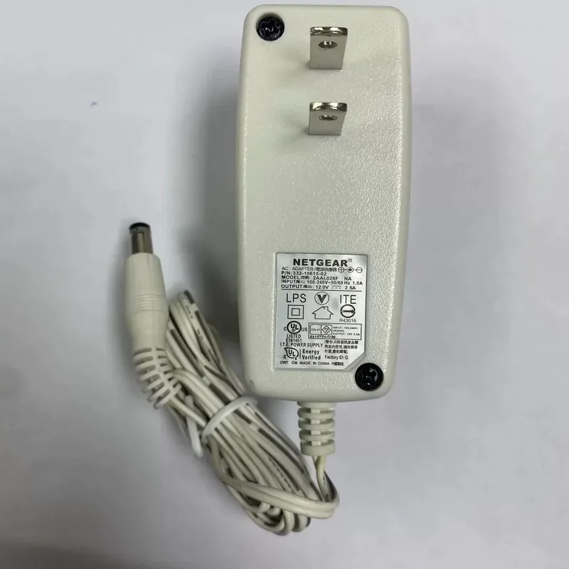 for NETGEAR Original 12V 2.5A Power Adapter Model 332 Replacement AC DC Charger Supply Cord Cable for Network Router Modem