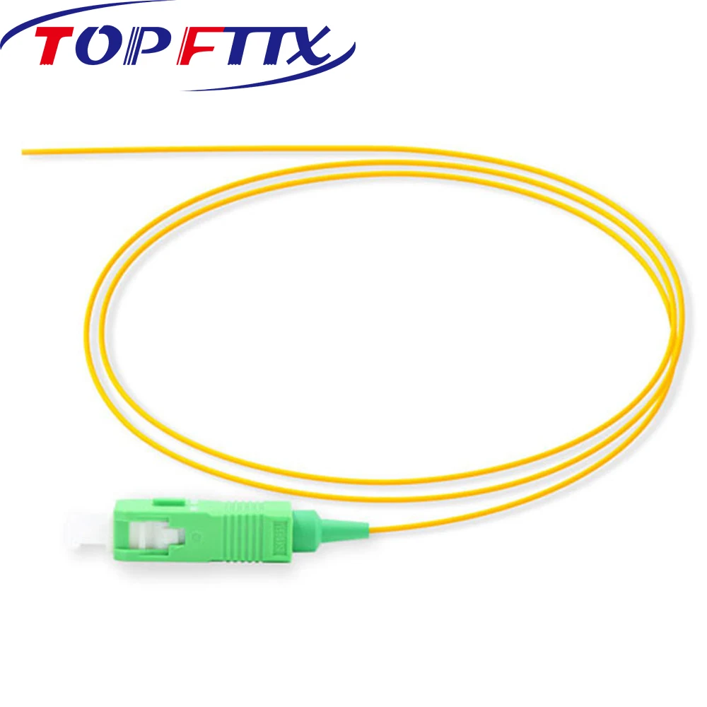 50Pcs/Bag SC/APC SC/UPC Fiber Optic Pigtail Single Mode G657A2 0.9mm Tight Buffer 1.5 Meter Length With Yellow LSZH Jacket