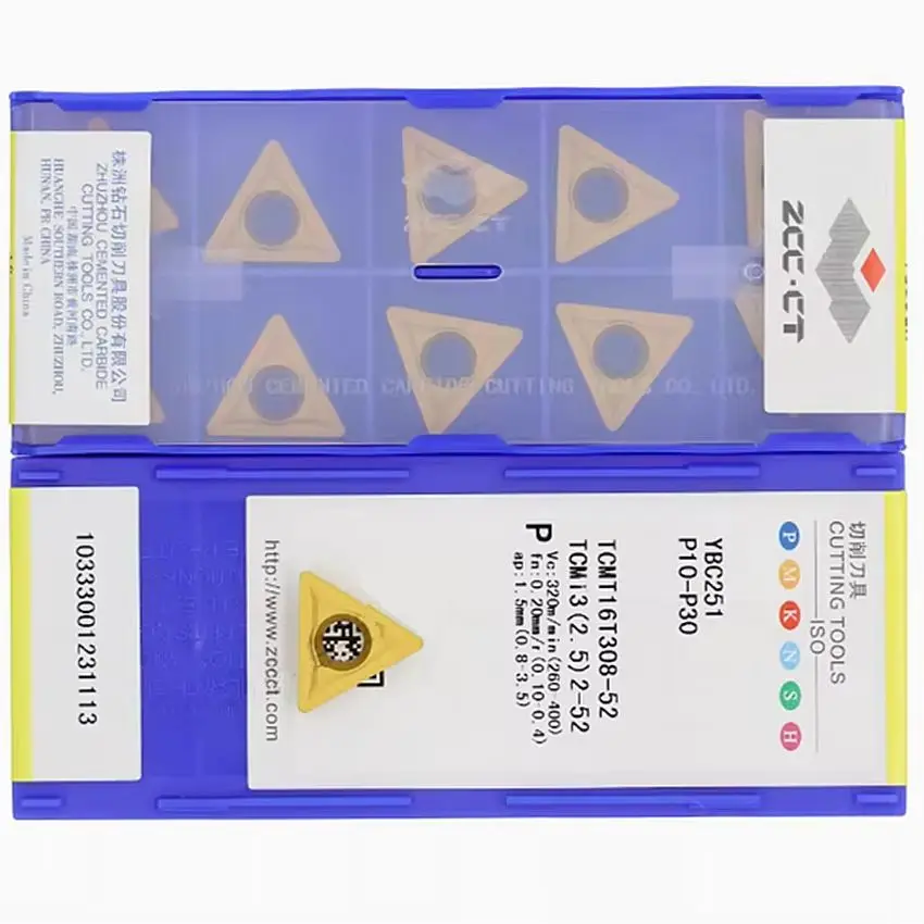 

TCMT16T308-52 YBC251/TCMT16T308-52 YBD151/TCMT16T308-52 YBC151/TCMT16T308-52 YBM251 ZCC.CT Твердосплавные токарные пластины с ЧПУ