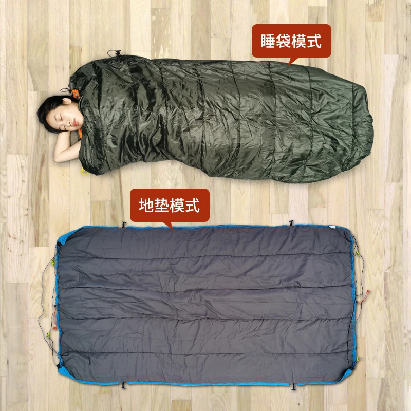 Outdoor hammock sleeping bag warm windproof autumn and winter camping off the ground camping thickened hanging on the tree