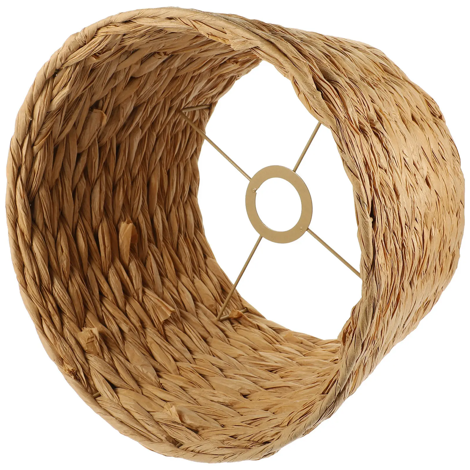 

E27 Woven Table Lamp Shade Rustic Lamp Cover Natural Rural Style Decoration Hanging Lights Lampshades Lampshades for Floor Lamps