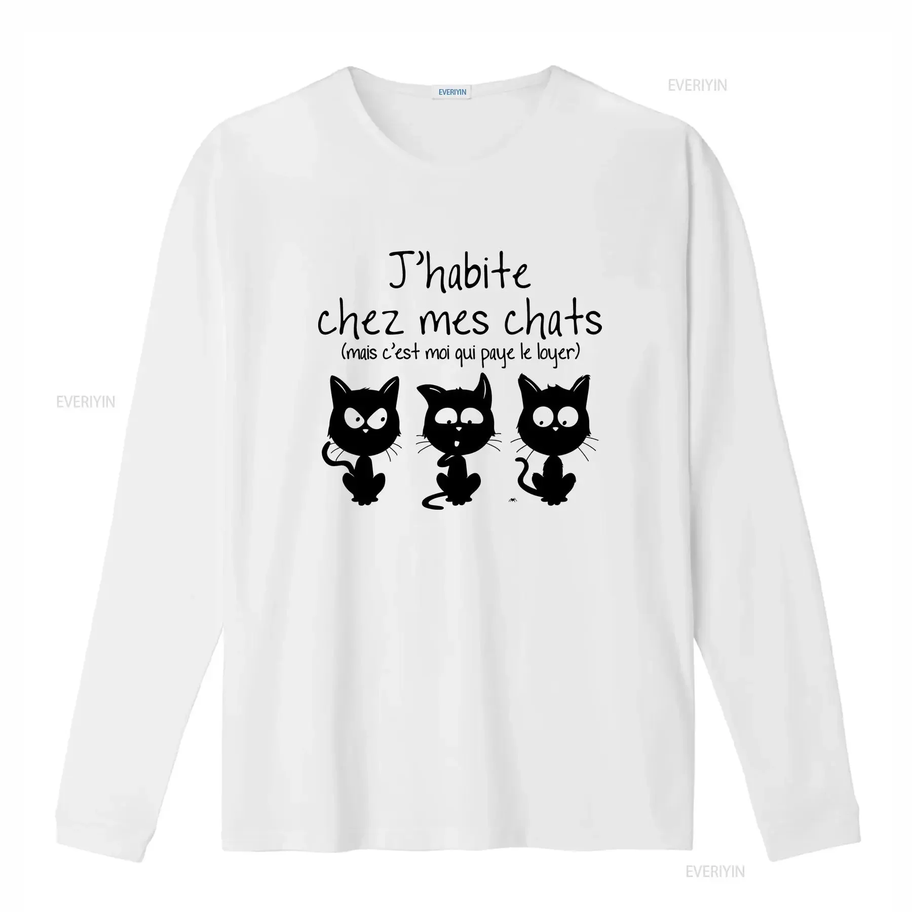 I live with my cats but pay the rent Men's T Shirt vintage Washed Slightly Casual fashion Breathable Soft homme Stylish Unisex