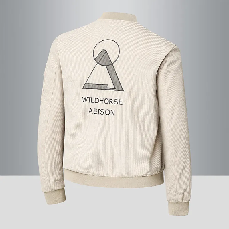 高品質のファッションハンサムマッチング新しい刺繍ルーズスーツメンズコーデュロイスリム小さなスーツフォーマルシングルウエストコートコート