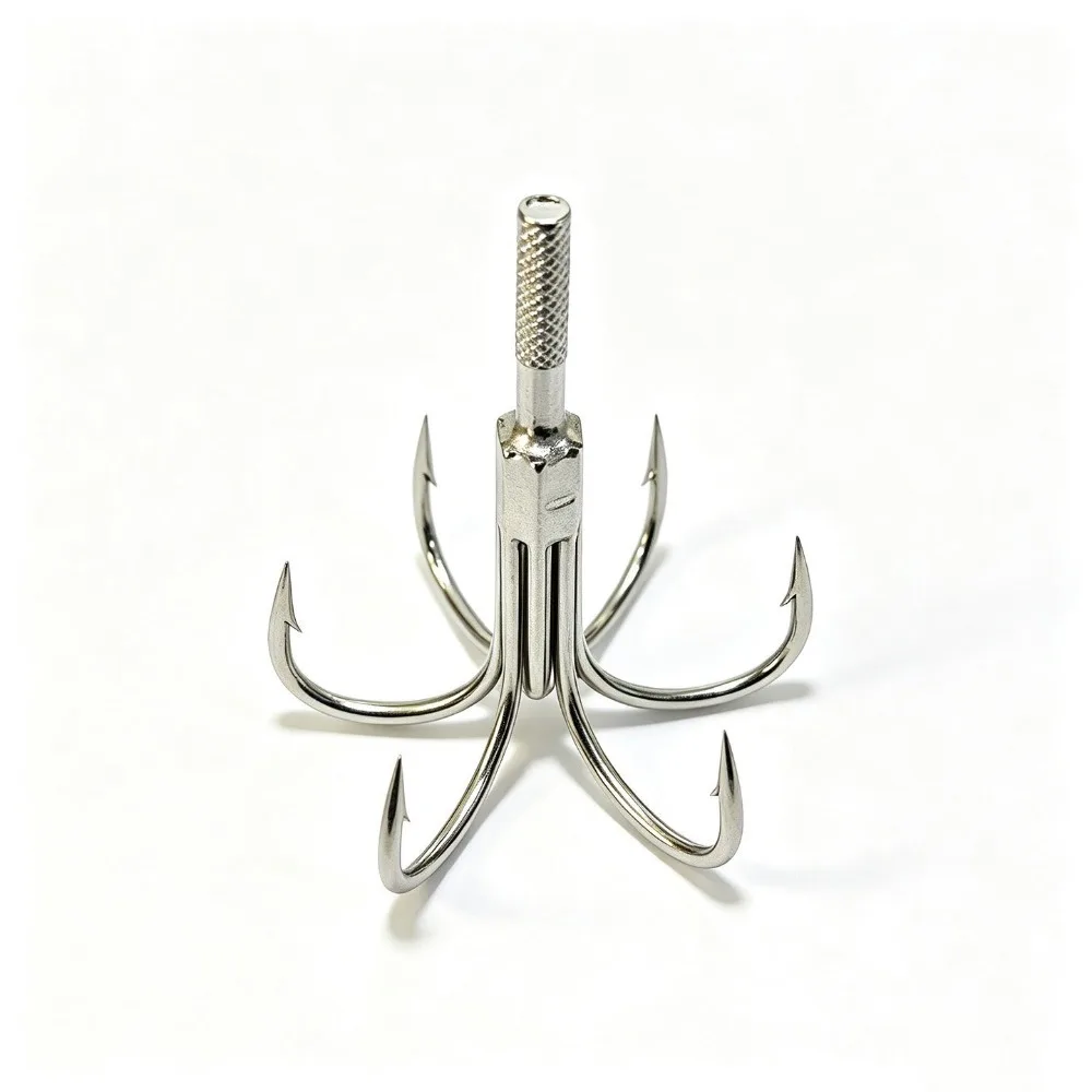 3pcs Stainless Steel Fishing Hooks 3PCS Set Sharp Point Umbrella Hooks Right Angled Design Squid Jig Style Jig Hooks