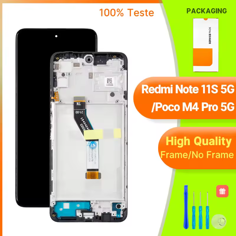 Premium de alta calidad para Xiaomi Redmi Note 11S 5G LCD Digitalizador de pantalla táctil para Xiaomi POCO M4 Pro 5G pantalla 22031116 BG