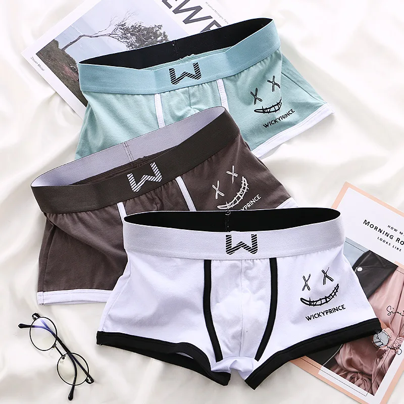 Boxershorts Fashion Men Underwear Panties Funny Seamless Cotton Man Boxers Breathable Sexy Sports U Convex Underpants Plus Size