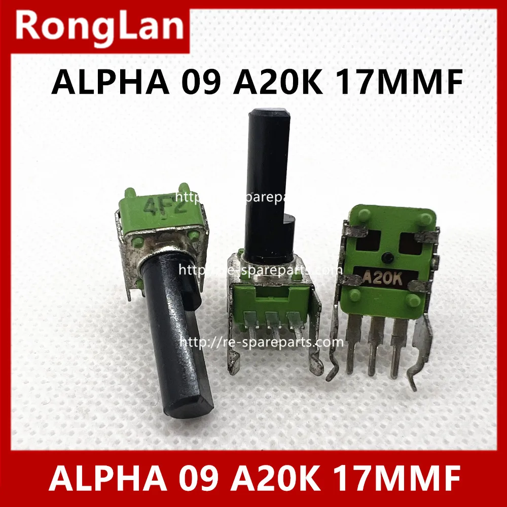 ALPHA 09 horizontal single joint potentiometer 17MMF handle long A20K-10PCS