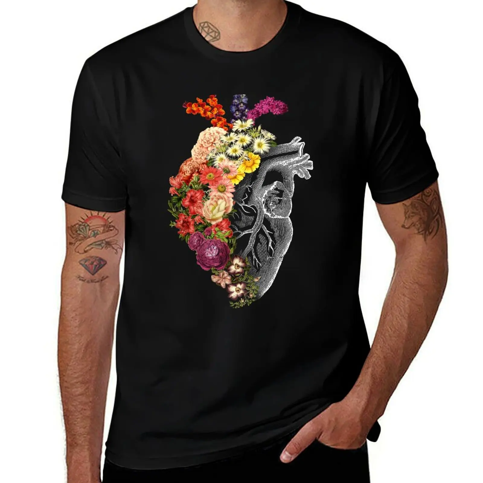 Flower Heart Spring by Tobe Fonseca T-Shirt boys whites anime t shirts plus size men clothing