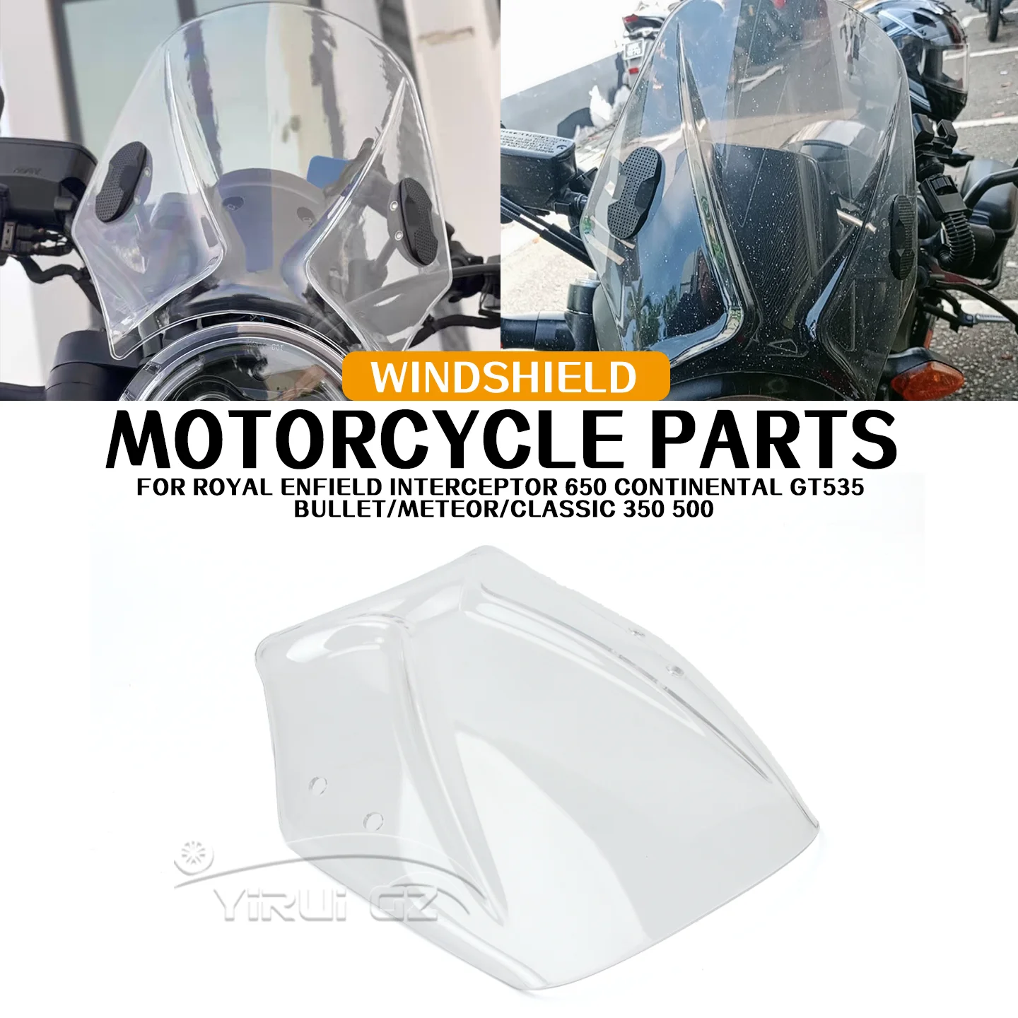 

Аксессуары для мотоциклов для Royal Enfield Interceptor 650 Continental GT 535, ветровое стекло, ветровые дефлекторы, регулируемый кронштейн