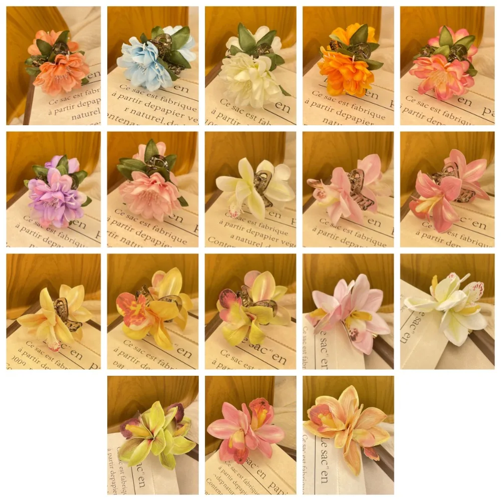 

Cloth Flower Hair Clip Seaside Duckbill Clip Artificial Flower Hairpin Headdress Vacation Style Bohemian Style Hair Clip Girls