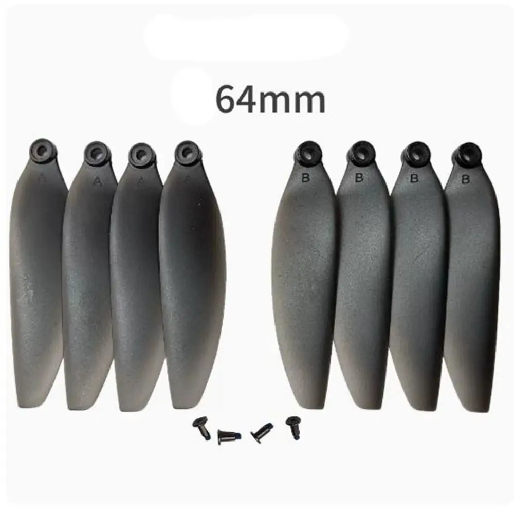 Universal Folding Propeller Blades Plastic Black Remote Control Drone Parts 64mm/70mm Quadcopter Spare Blade