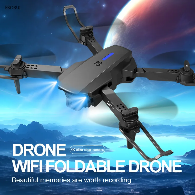 EBORUI E88PRO / E525 Mini WiFi FPV Drone with 4K/720P HD Dual Cameras Altitude Hold Mode Foldable RC Drone Quadcopter RTF