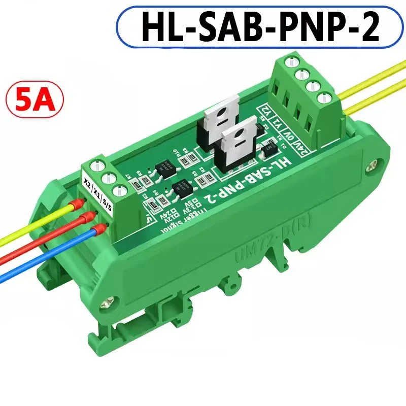 Placa amplificadora PLC DC, módulo de relé de estado sólido sin contacto de 2 vías, aislamiento fotoeléctrico PNP NPN DC3.3, salida de 5V 12V 24V