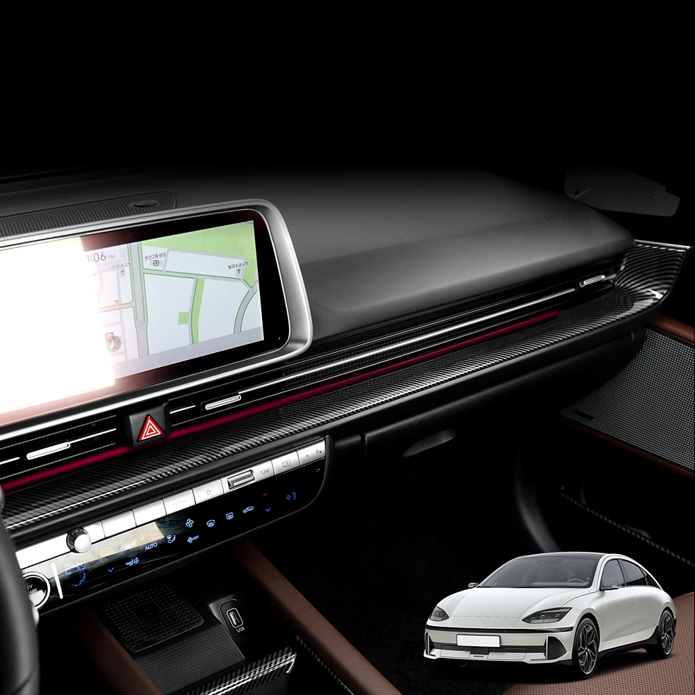 

Декоративные накладки на дефлекторы воздуховодов приборной панели для Hyundai IONIQ 6 2023-2025, аксессуары для интерьера, левый руль