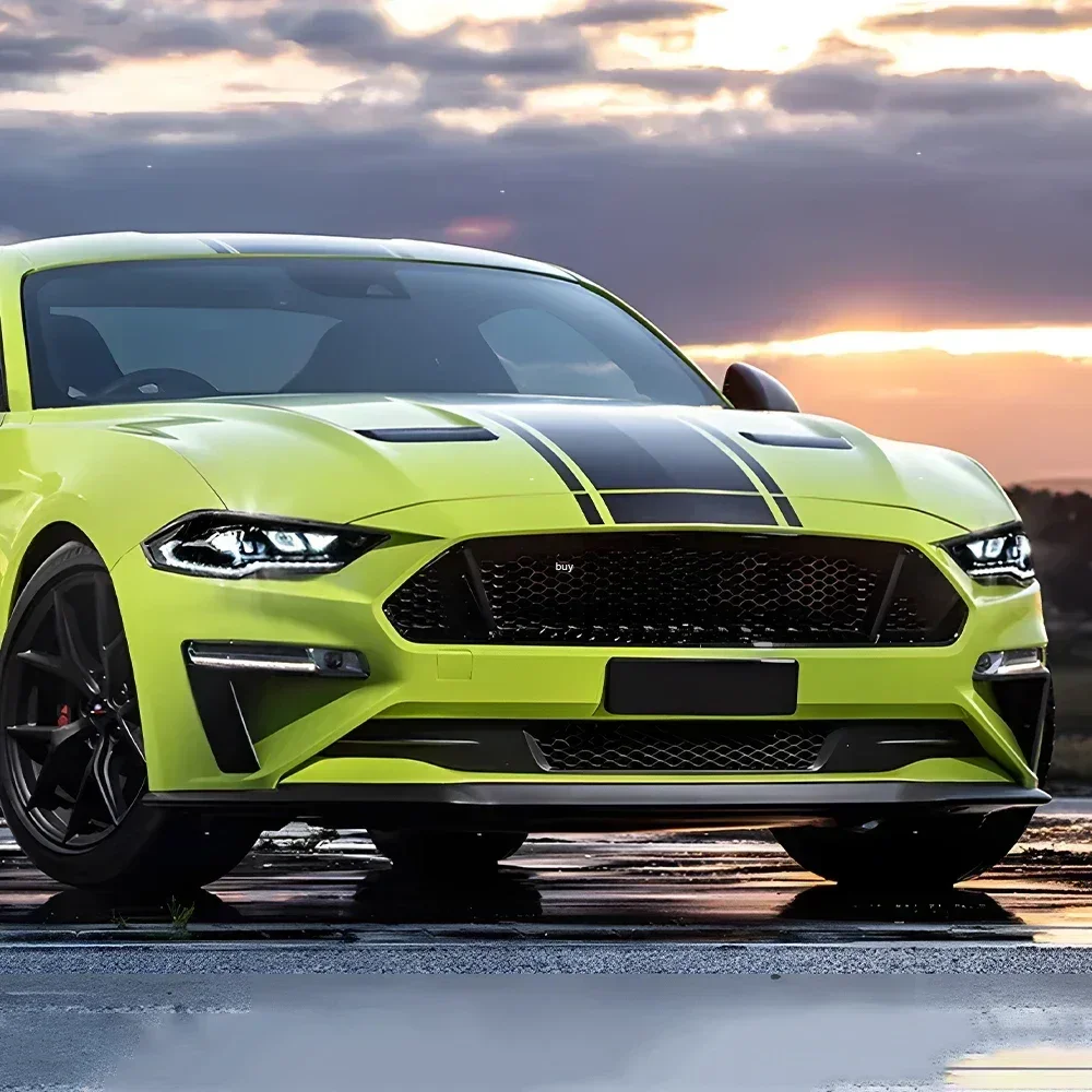 

Для Ford Mustang 2018-2023 автомобильные передние фонари, обновленные динамические мигающие линзы проектора, автомобильные аксессуары, светодиодные автомобильные фары в сборе