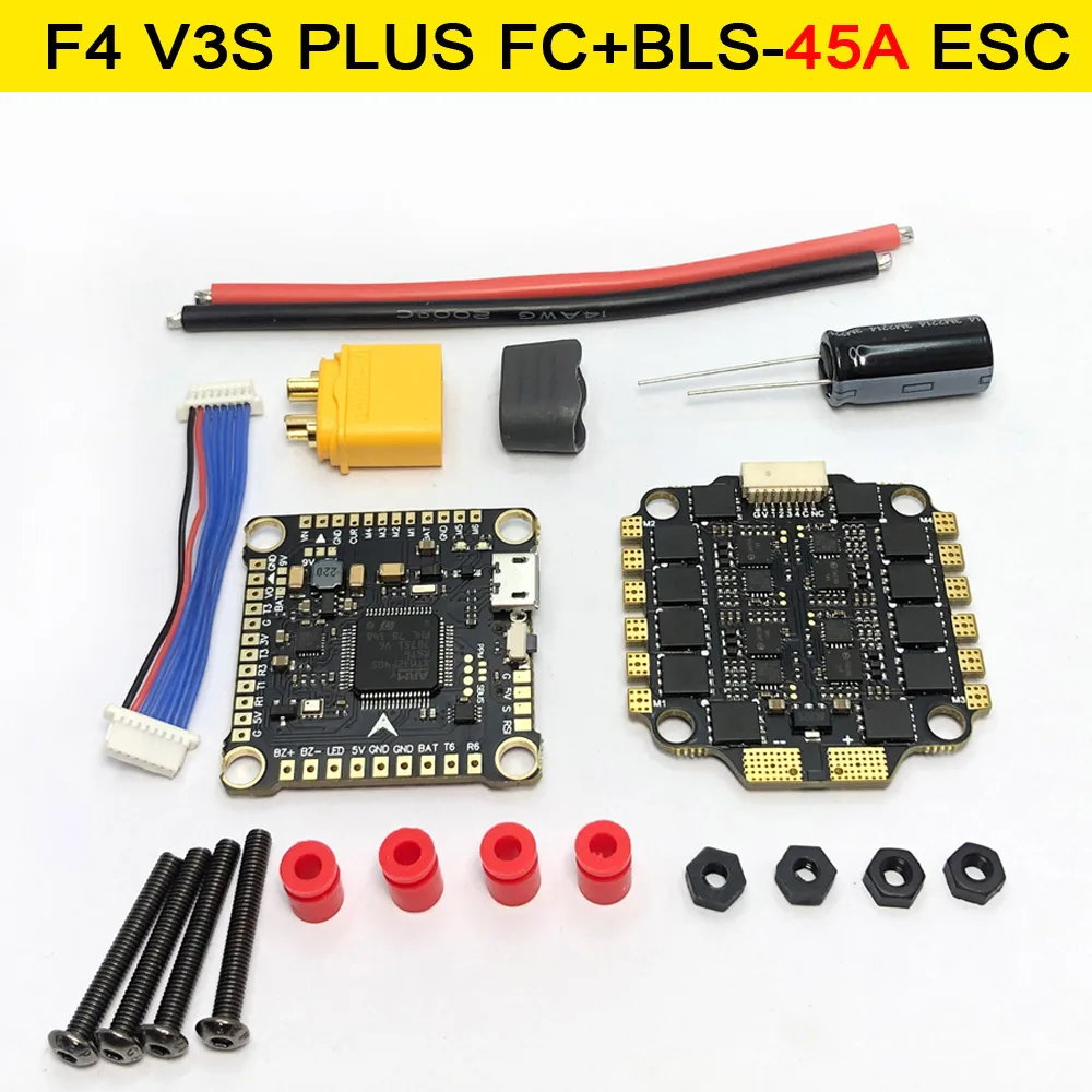 F4V3S F4 V3 V3S PLUS FC Stack/Flytower Flight Controller Board Barometer OSD 30A 45A 60A ESC voor FPV Racing Drone Quadcopter