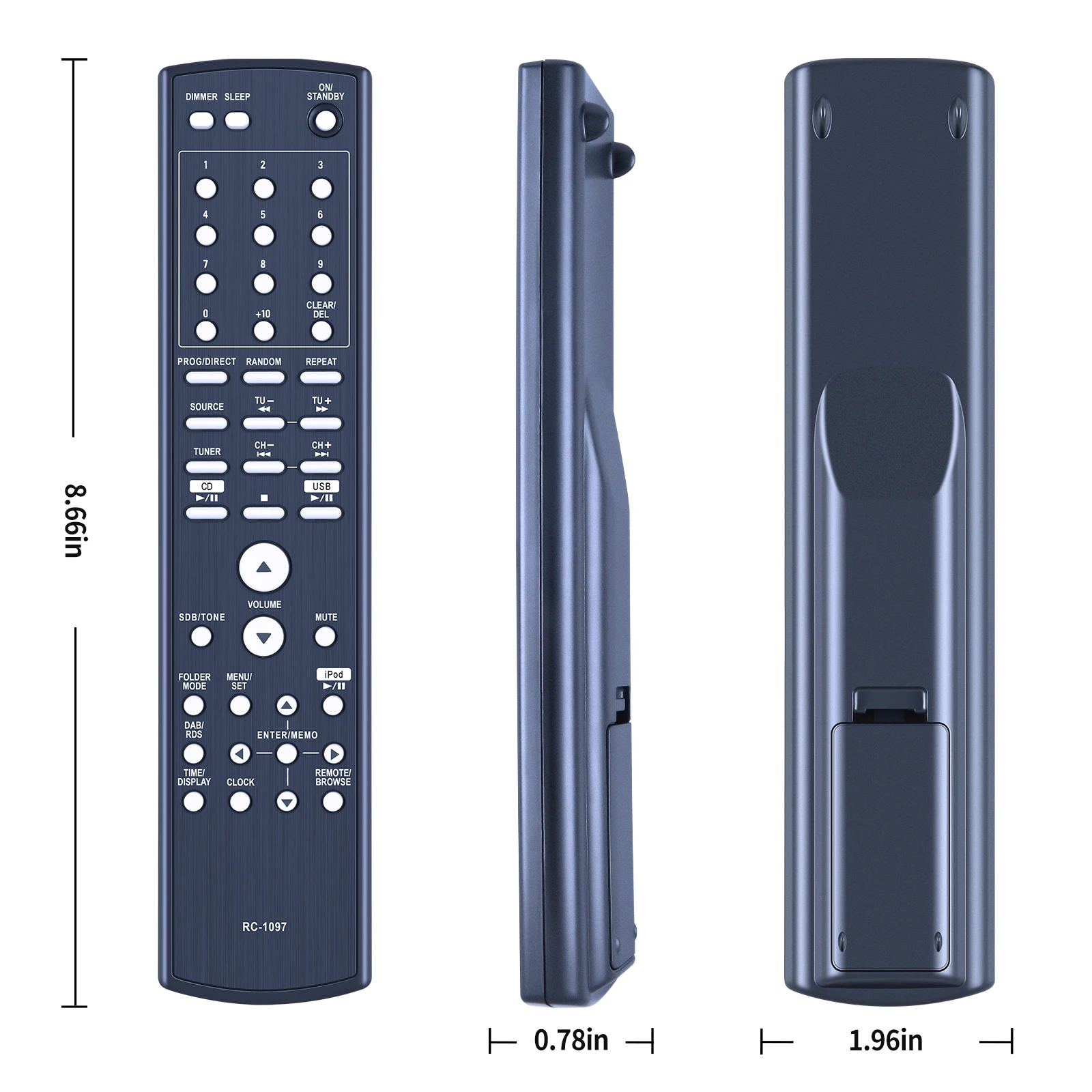 New RC-1097 Remote Control For Denon Micro System D-M37.DM37.RCD-M37