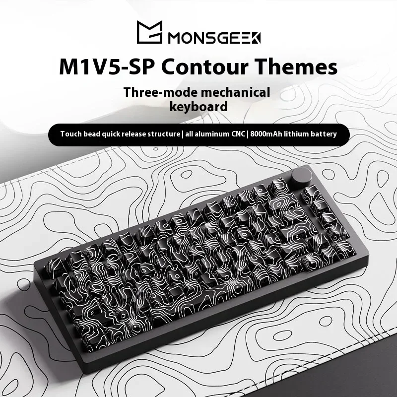 MONSGEEK M1 V5 SP Hot Swap Gasket CNC Aluminum BT Tri-mode 2.4g Wireless 8000mAh RGB Keyboards Custom Gaming Mechanical Keyboard