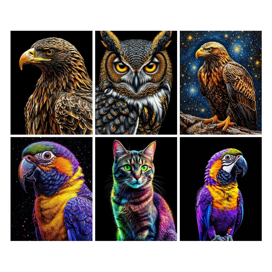 Snow Wolf Deer Diy Diamond Painting Cross Stitch New Collection Animals Full Square Round Drill Mosaic Embroidery Picture