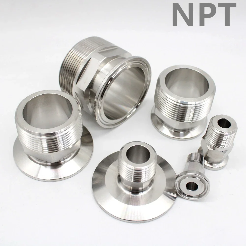 High Quality Tri clamp NPT Male adapter   SS304 homebrew supply  Fitting Connector Stainless  Ferrule